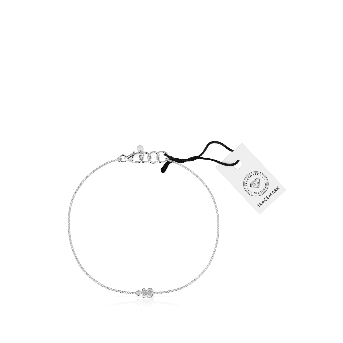 White-gold bear Chain bracelet with diamonds TOUS Grain