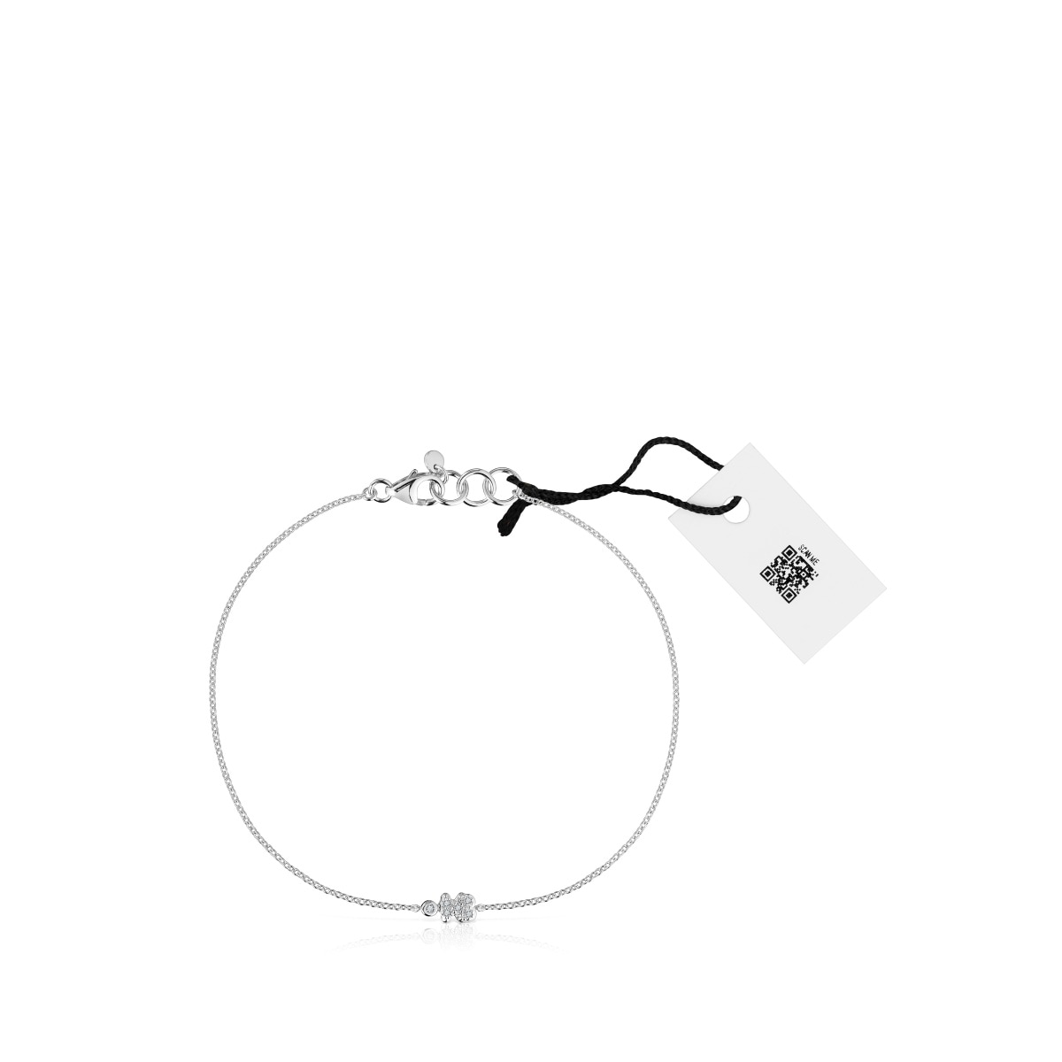 White-gold bear Chain bracelet with diamonds TOUS Grain