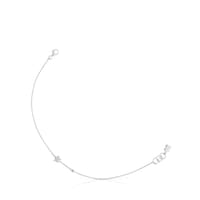 Pulsera cadena estrella de oro blanco con diamantes TOUS Grain