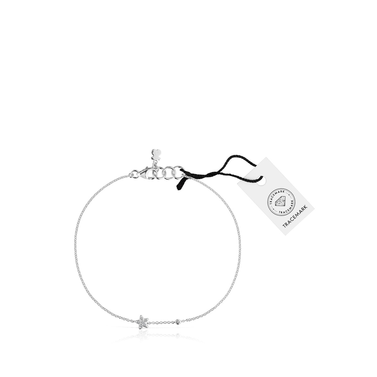 White-gold star Chain bracelet with diamonds TOUS Grain
