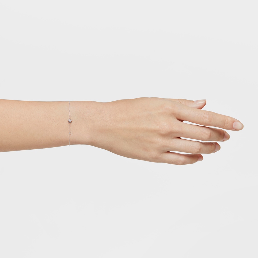 White-gold star Chain bracelet with diamonds TOUS Grain image number 7