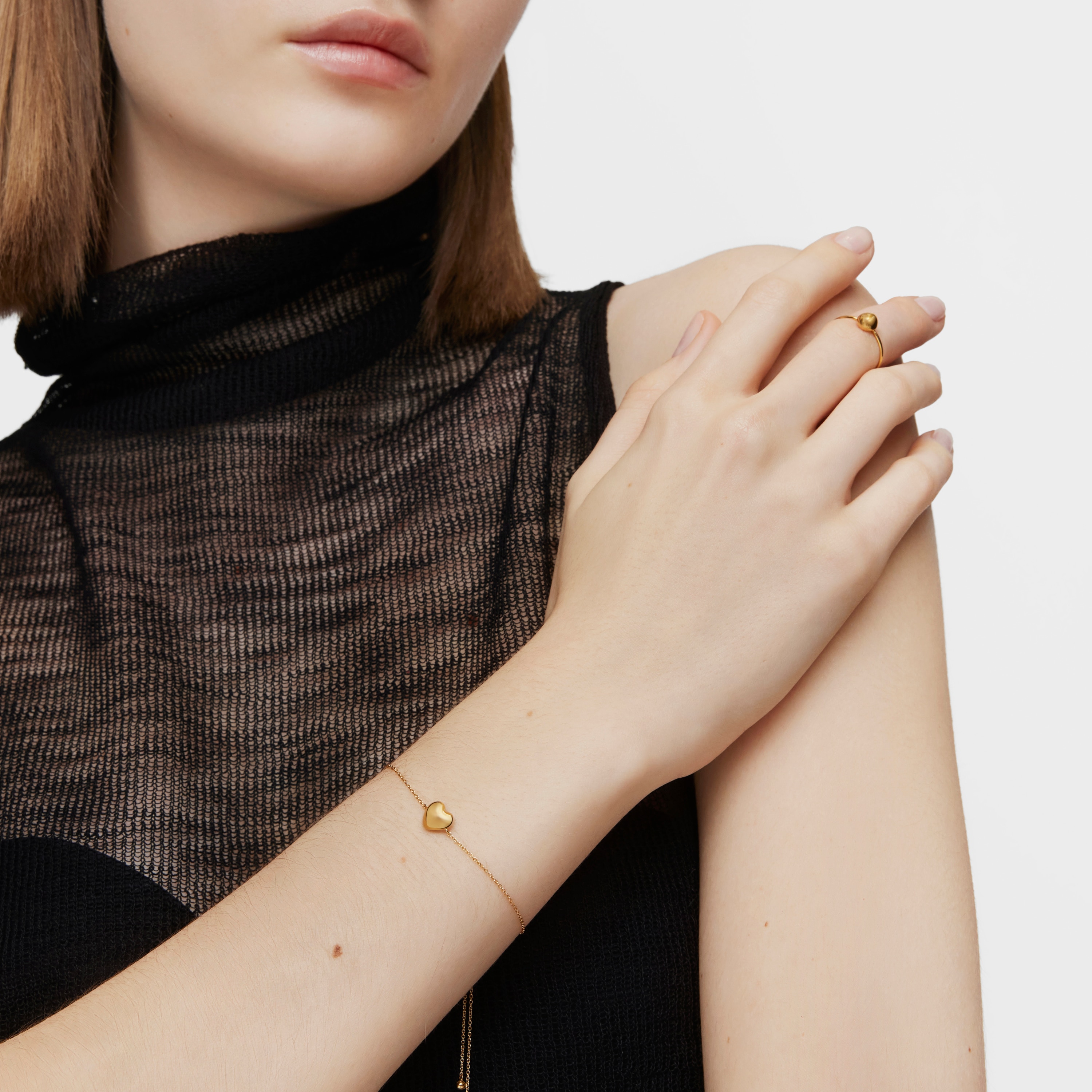 18K solid gold heart Chain bracelet My Other Half