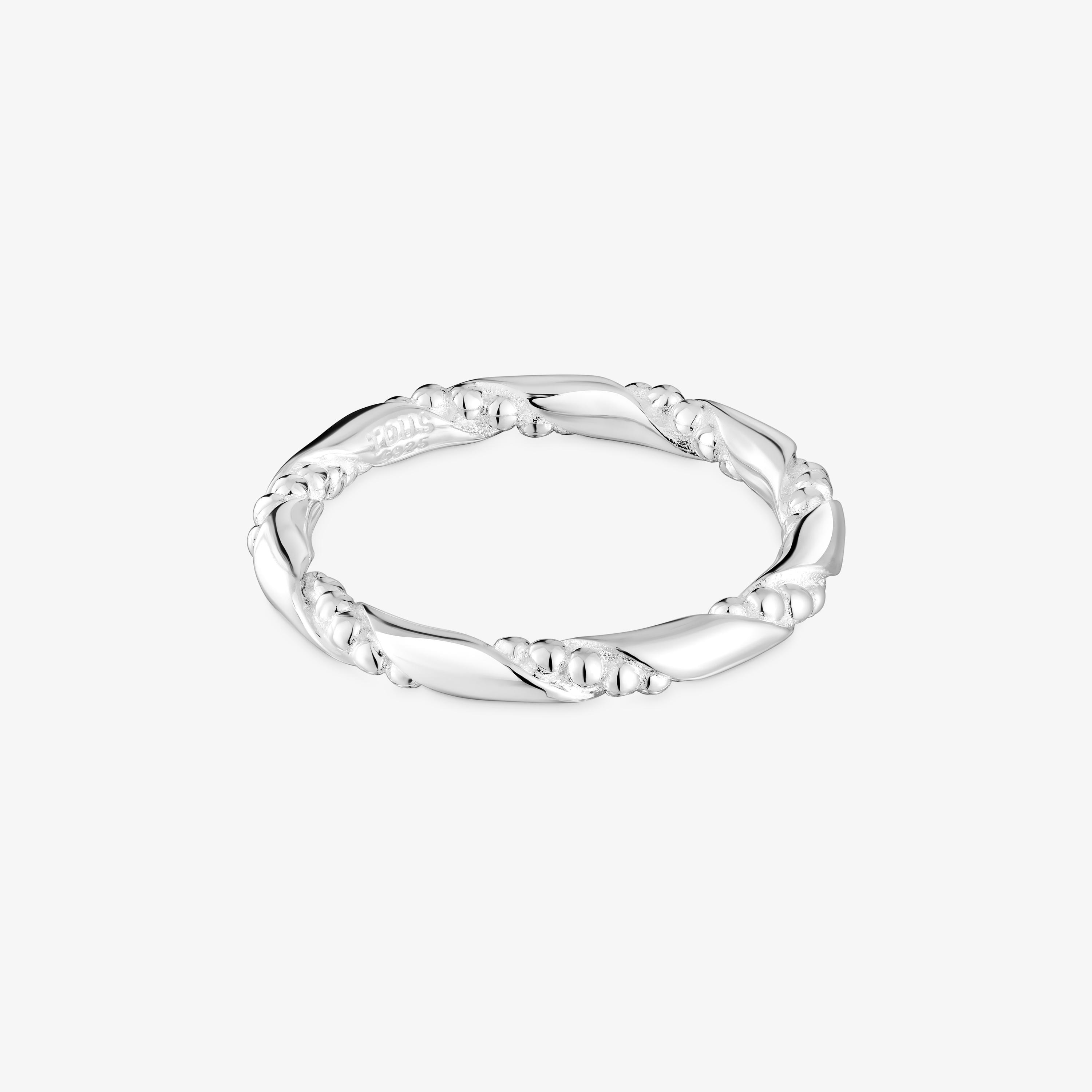 Twisted small silver Ring