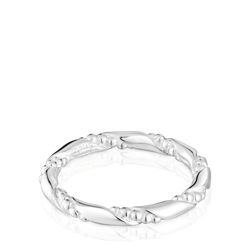 Twisted small silver Ring