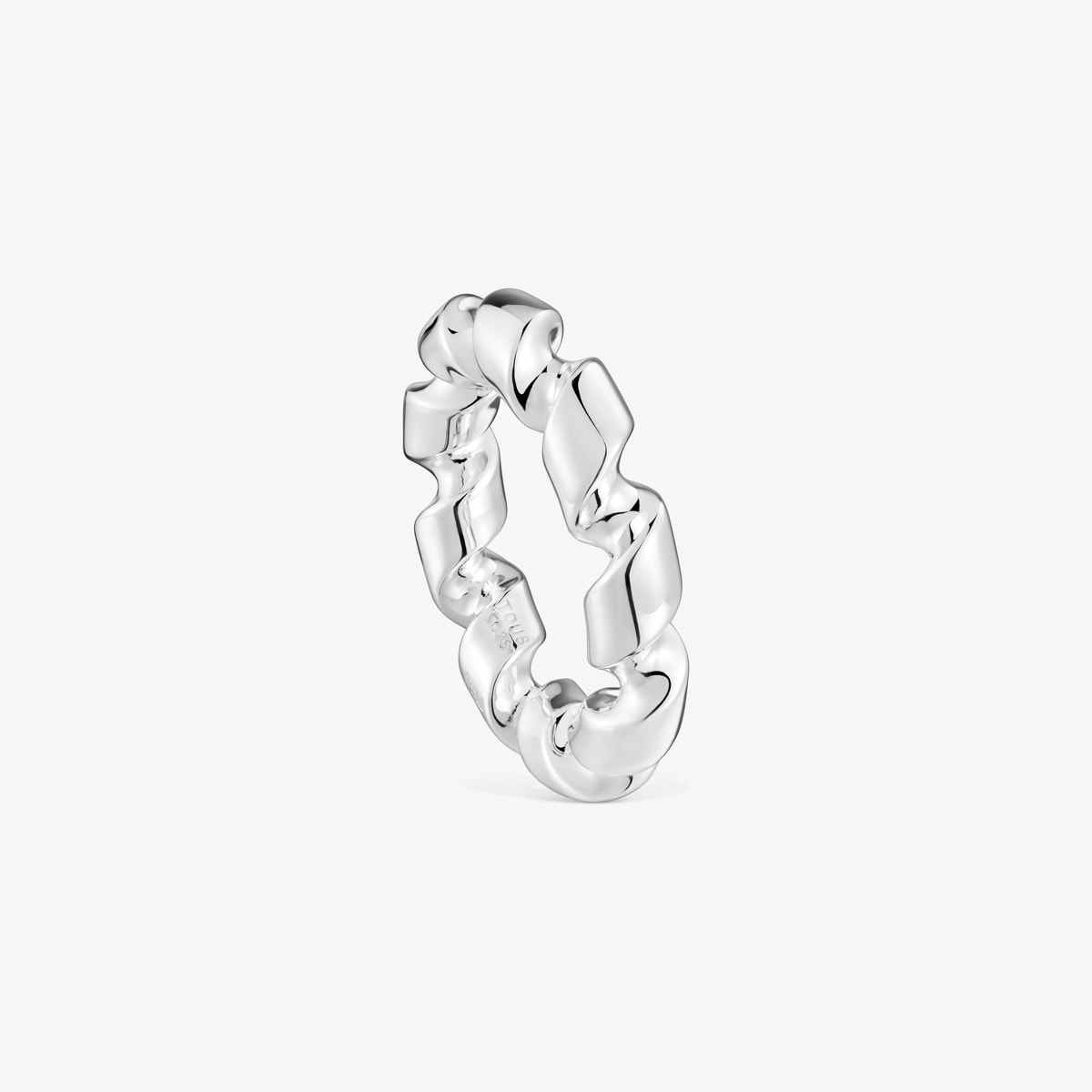 Tous - Anillo Grande Espiral De Plata Twisted Talla 10