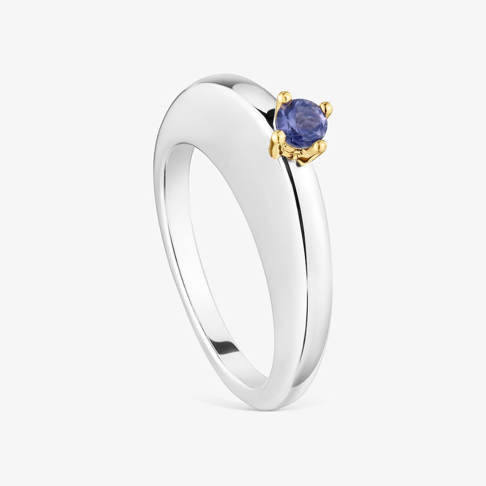 Large oval two-tone Ring with iolite My Other Half