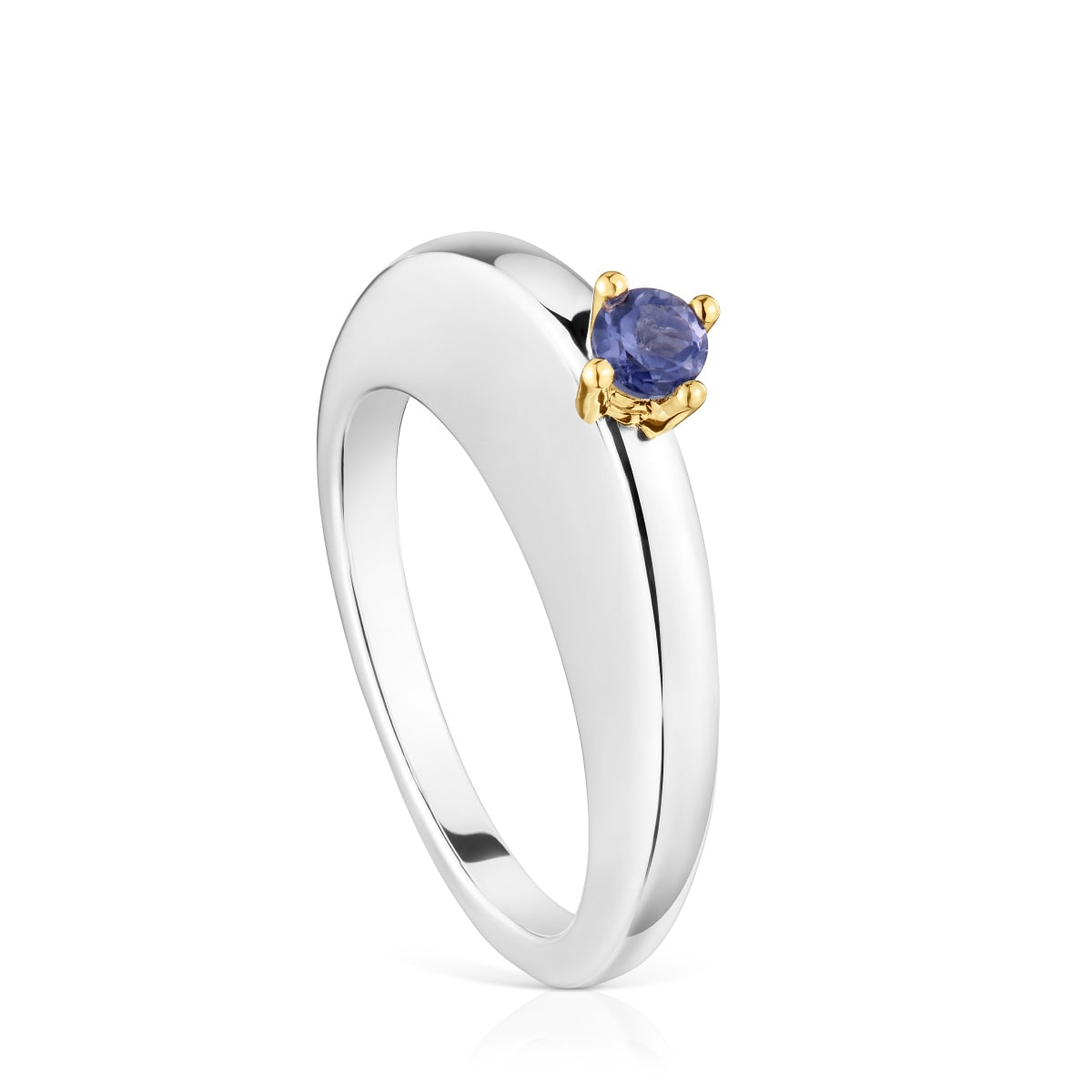 Tous - Anillo Grande Bicolor Oval Y Iolita My Other Half Talla 8