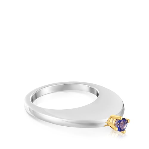 Large oval two-tone Ring with iolite My Other Half