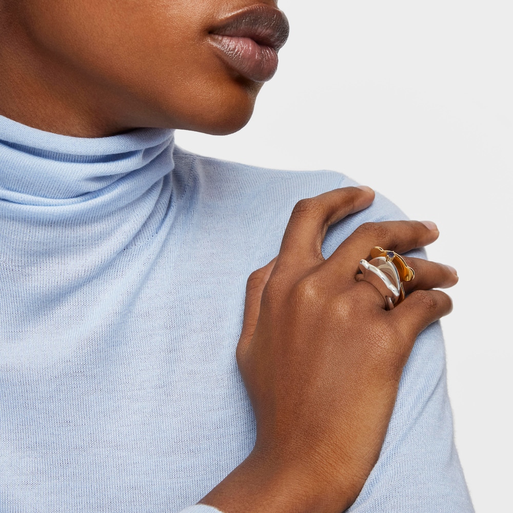 Large oval two-tone Ring with iolite My Other Half