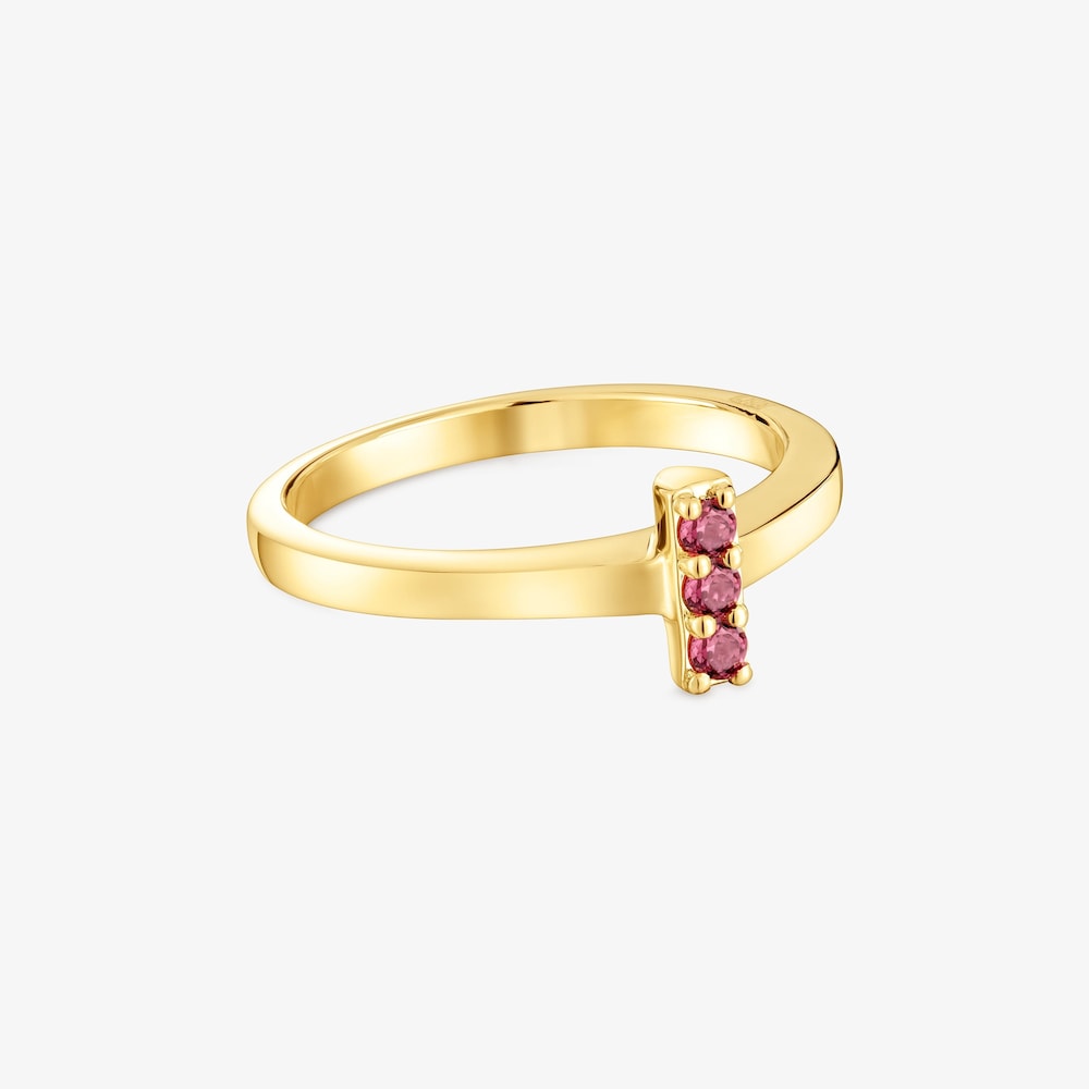Small Ring with 18K gold vermeil and rhodolite TOUS Basic Colors