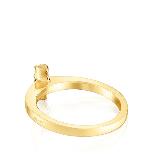 Small Ring with 18kt gold plating over silver and rhodolite TOUS Basic Colors