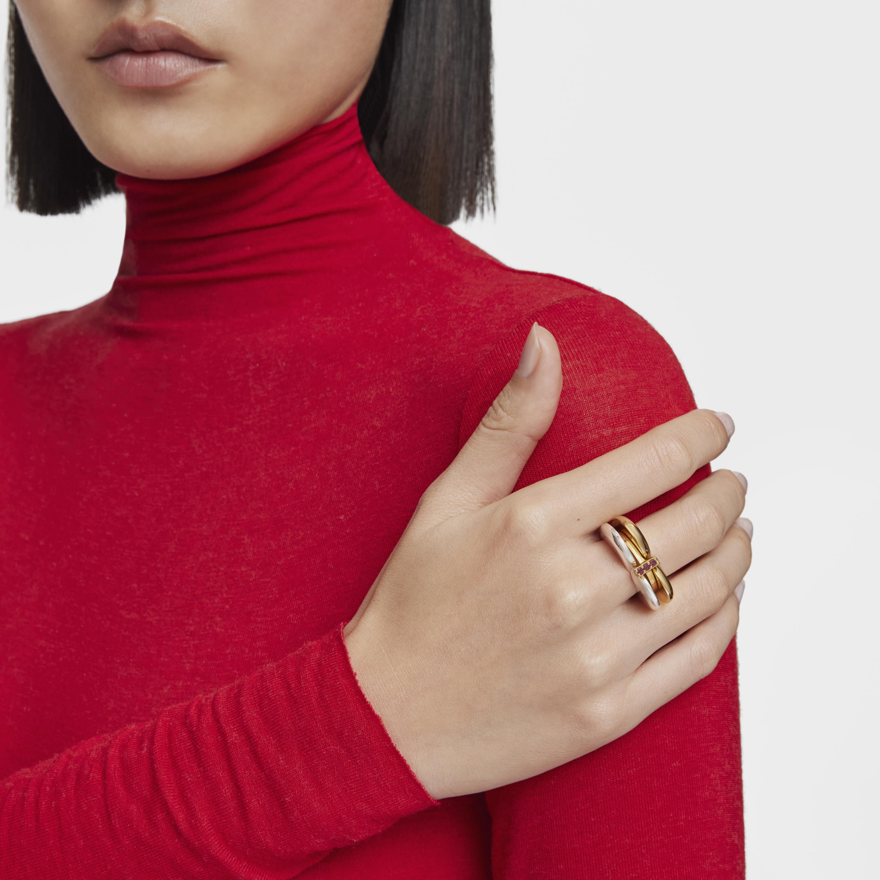 Small Ring with 18K gold vermeil and rhodolite TOUS Basic Colors