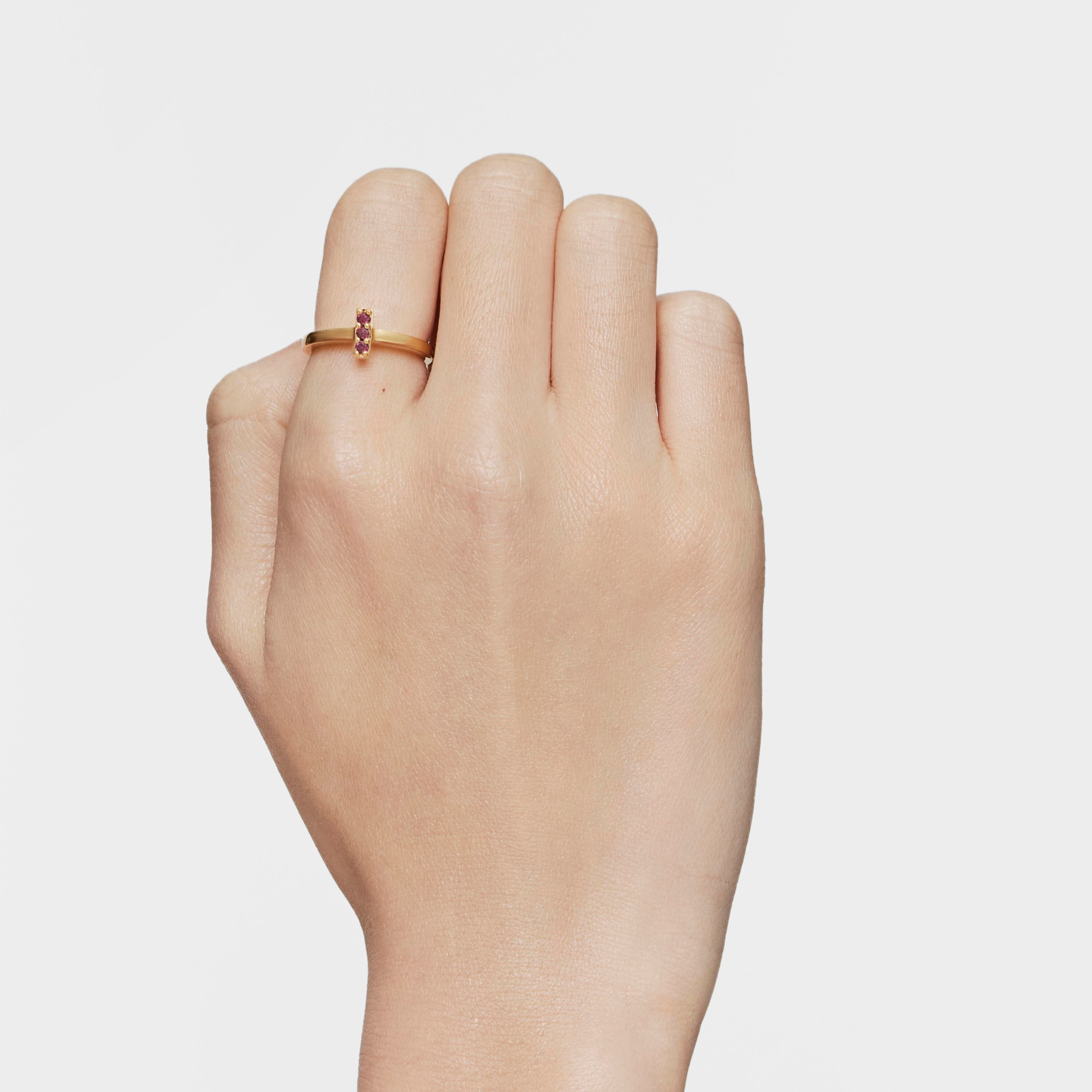 Small Ring with 18K gold vermeil and rhodolite TOUS Basic Colors