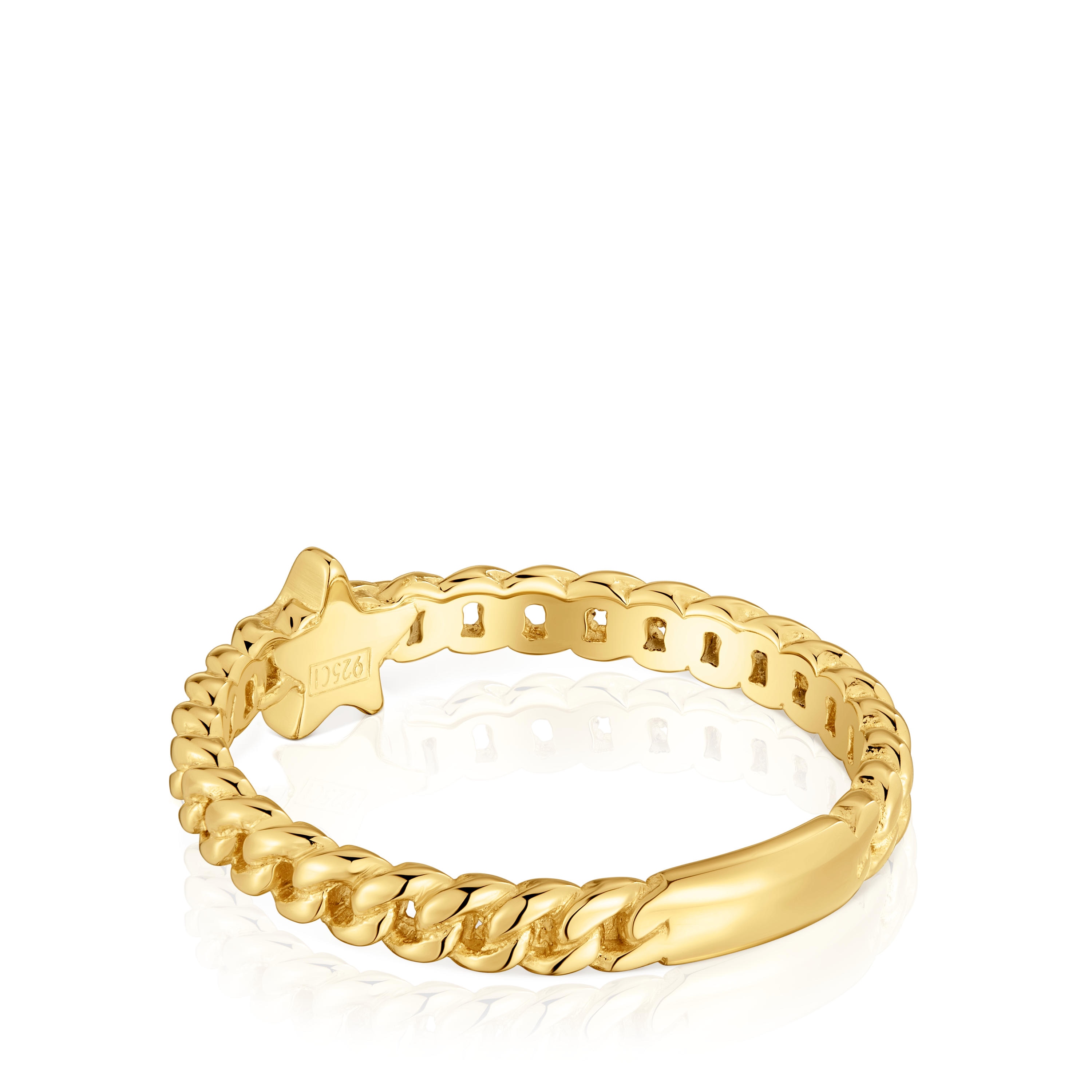 Small 18kt gold plating over silver star Ring Bold Motif