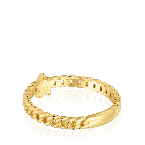 Small 18kt gold plating over silver star Ring Bold Motif