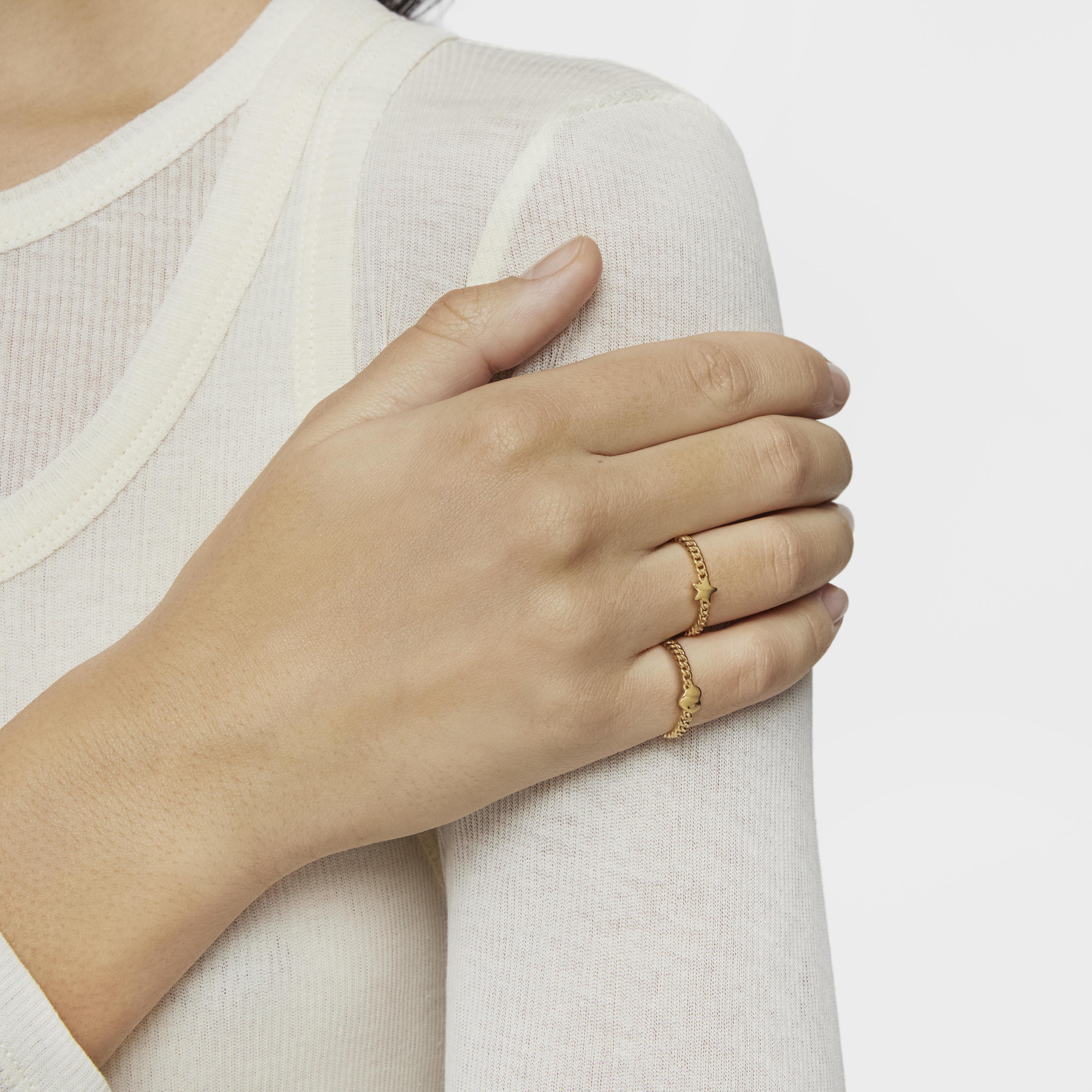 Small 18kt gold plating over silver star Ring Bold Motif