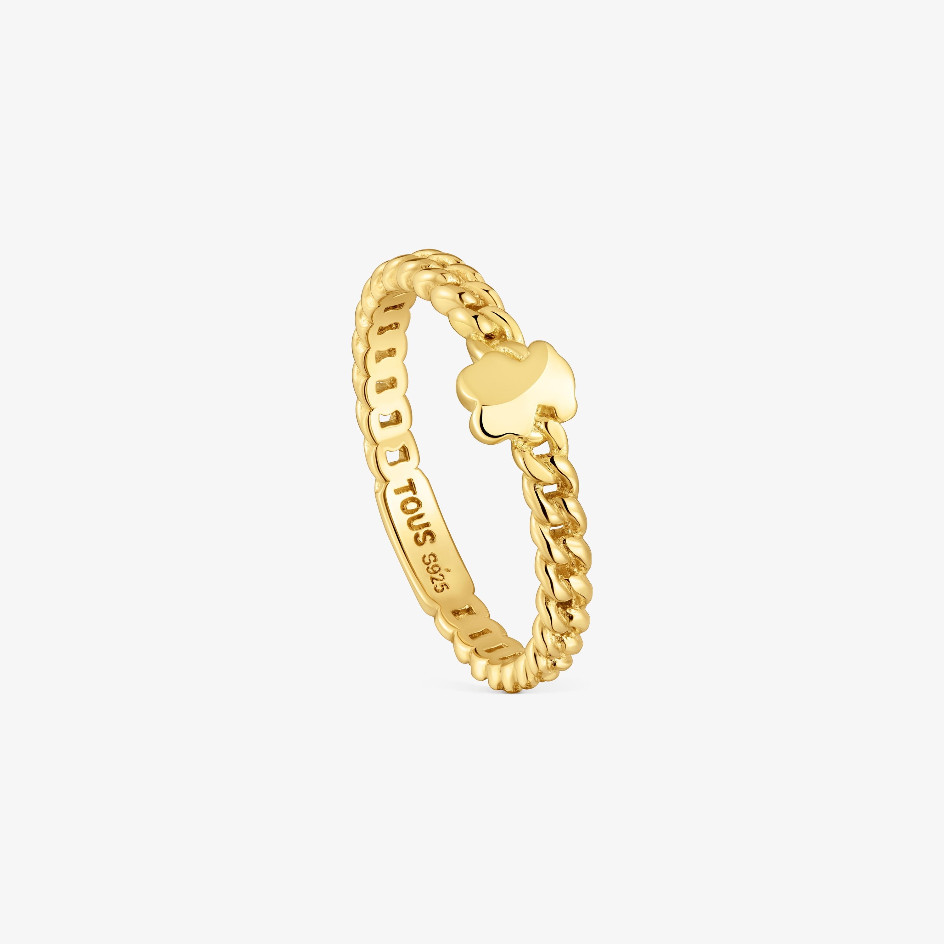 Small 18K gold vermeil bear Ring Bold Motif | TOUS
