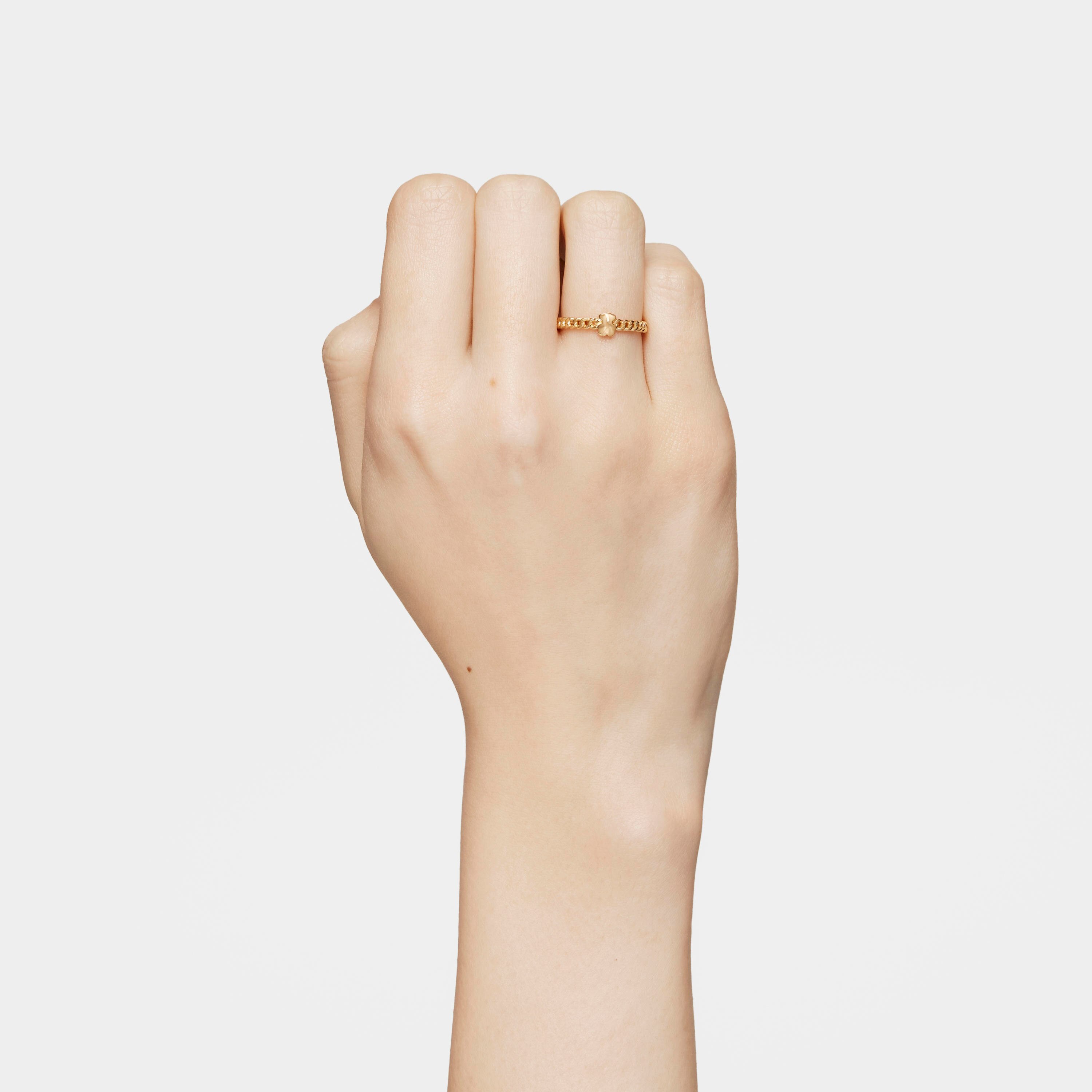 Small 18K gold vermeil bear Ring Bold Motif