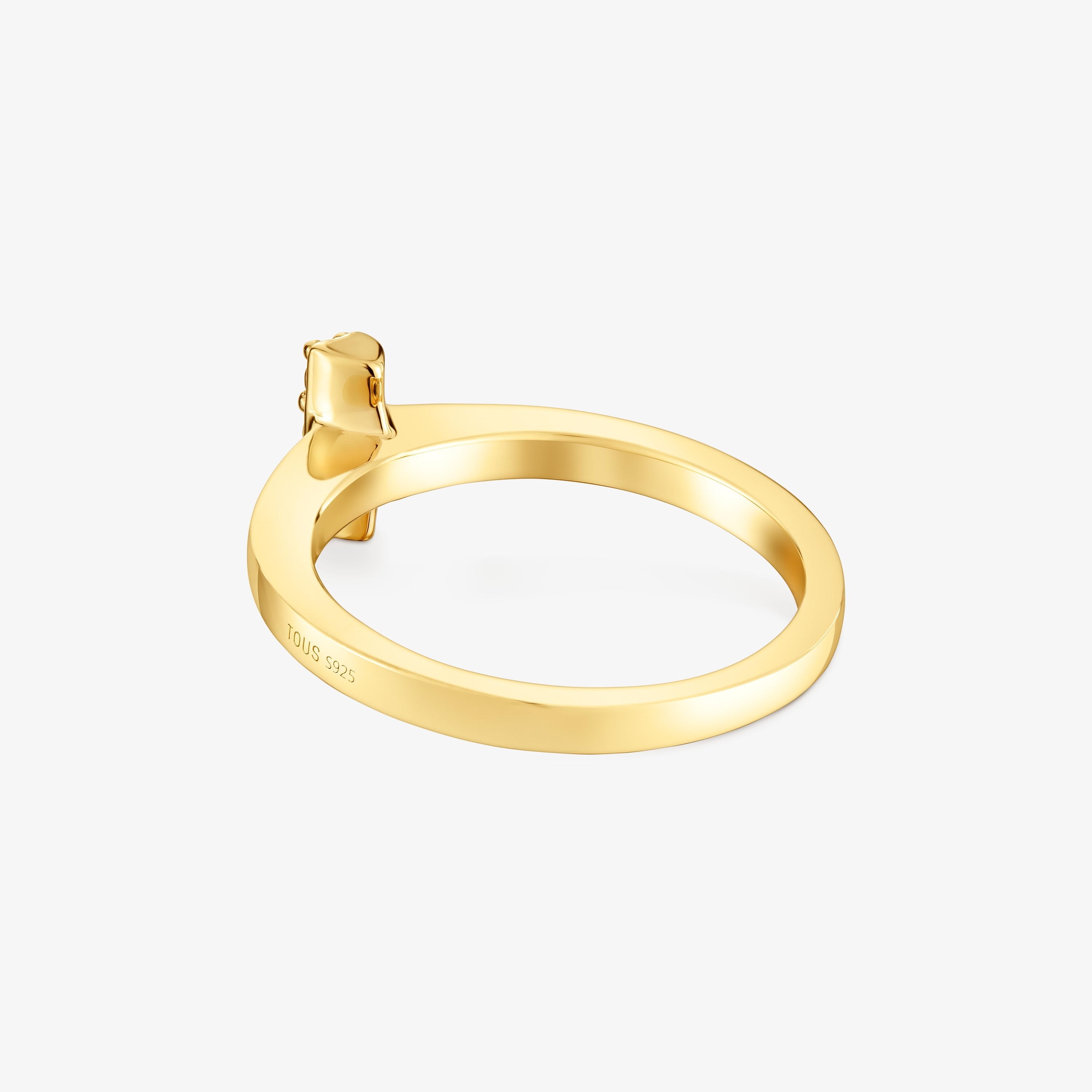 Small Ring with 18K gold vermeil and gemstones TOUS Basic Colors