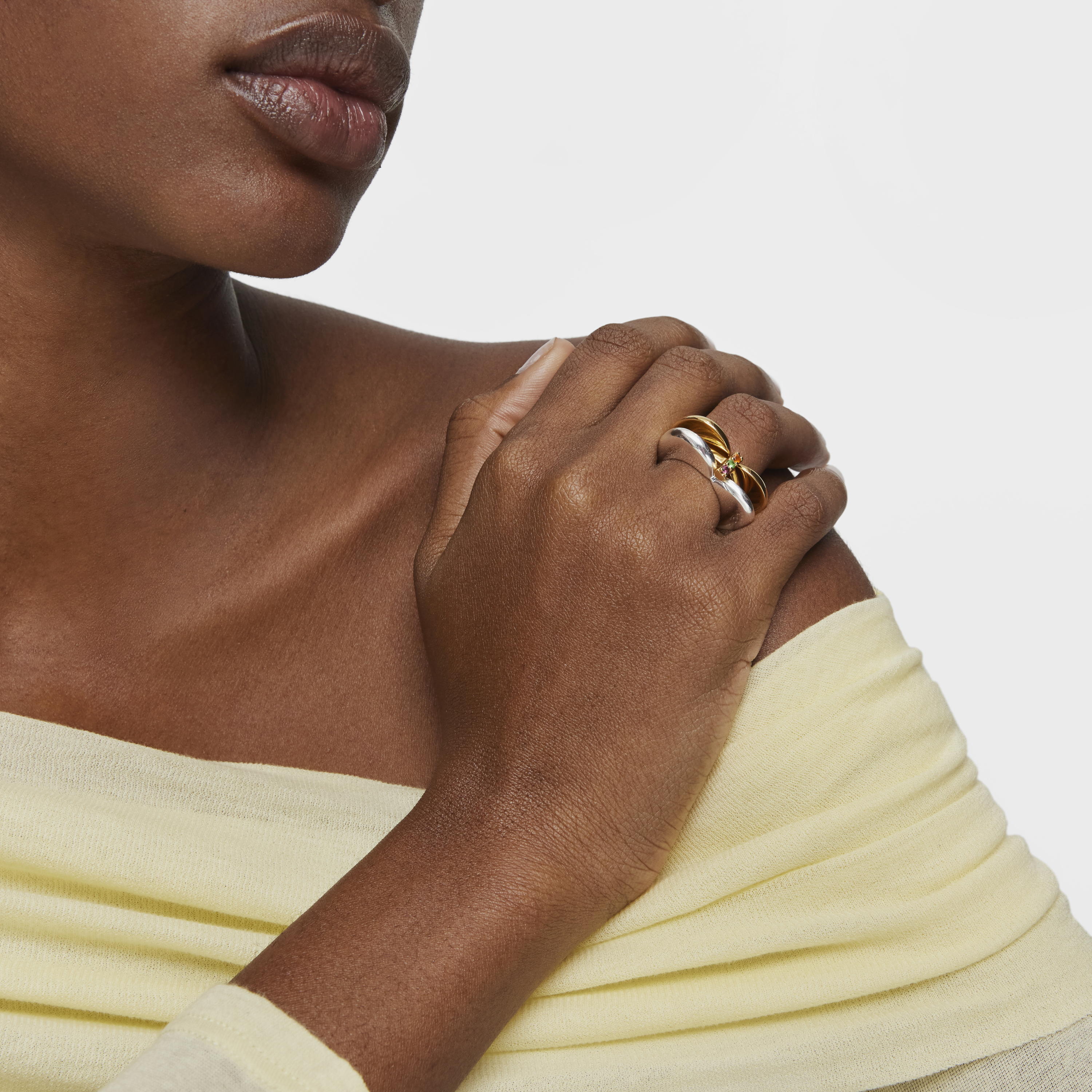 Small Ring with 18K gold vermeil and gemstones TOUS Basic Colors