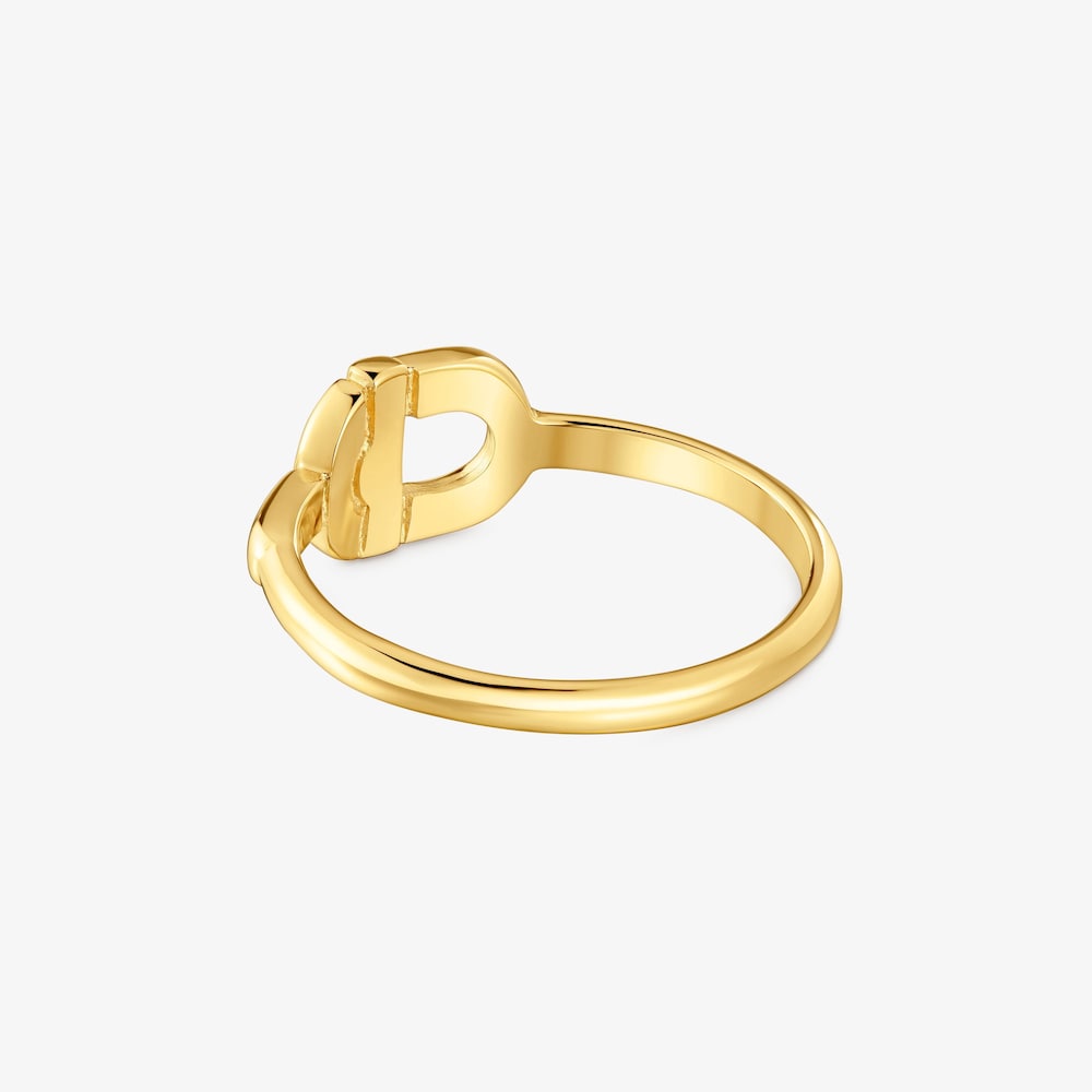 Mal&yacute; Prsteň s&nbsp;18&nbsp;kt pozl&aacute;ten&iacute;m na striebre TOUS MANIFESTO