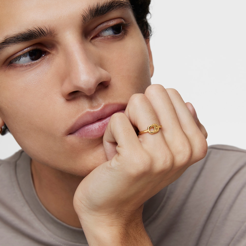 Mal&yacute; Prsteň s&nbsp;18&nbsp;kt pozl&aacute;ten&iacute;m na striebre TOUS MANIFESTO