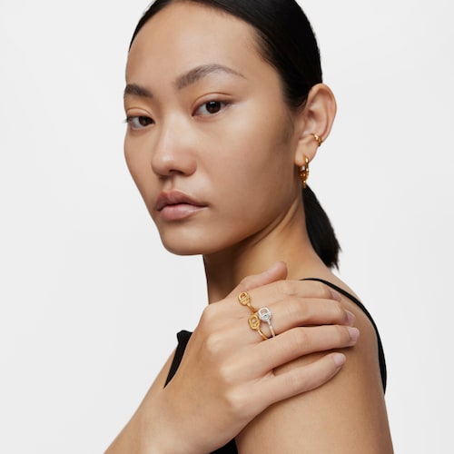 Small Ring with 18kt gold plating over silver TOUS MANIFESTO
