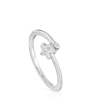 Small white-gold star Ring with diamonds TOUS Grain
