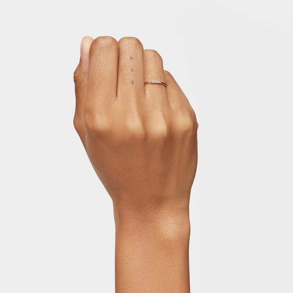 Mal&yacute; Prsteň z&nbsp;bieleho zlata s&nbsp;p&aacute;sikom s&nbsp;diamantmi TOUS Grain