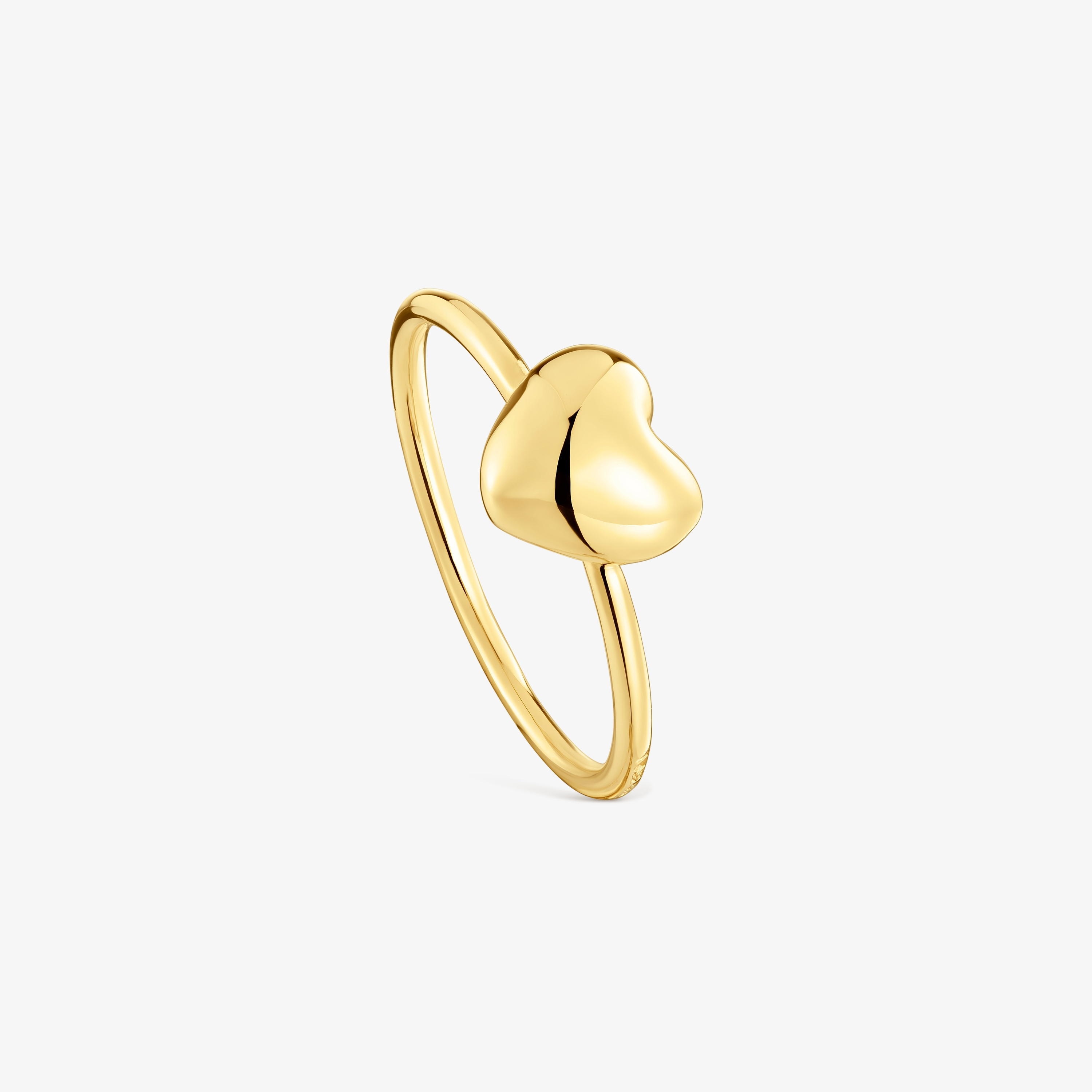 Small 18K solid gold heart Ring My Other Half