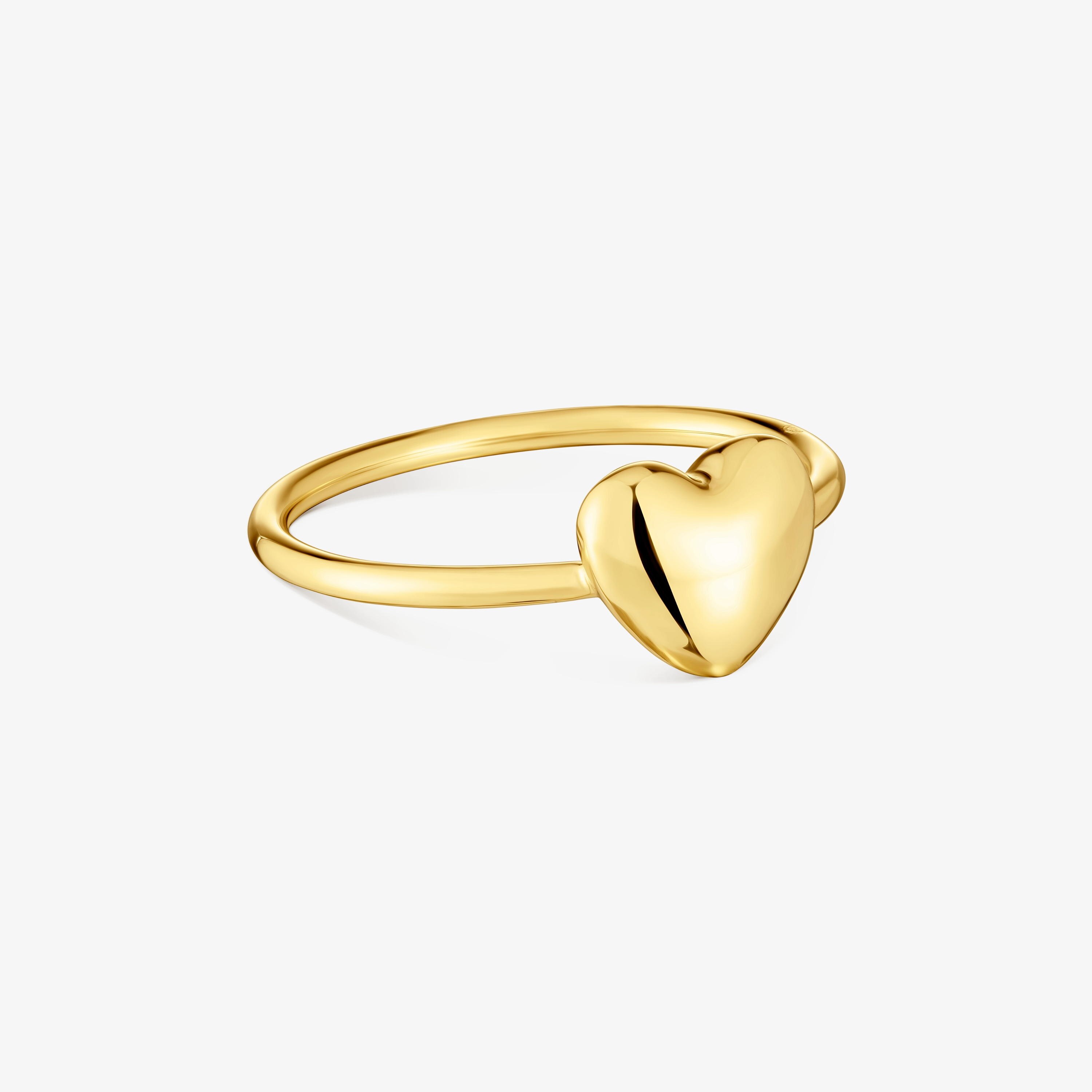 Small 18K solid gold heart Ring My Other Half