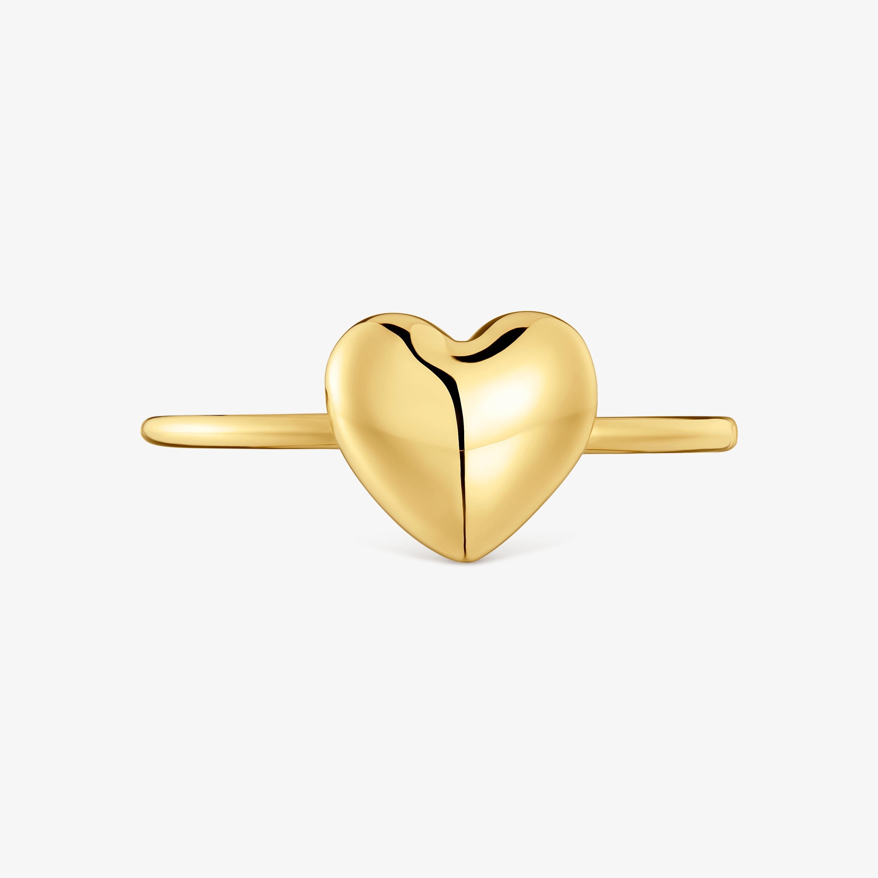 Small 18K solid gold heart Ring My Other Half