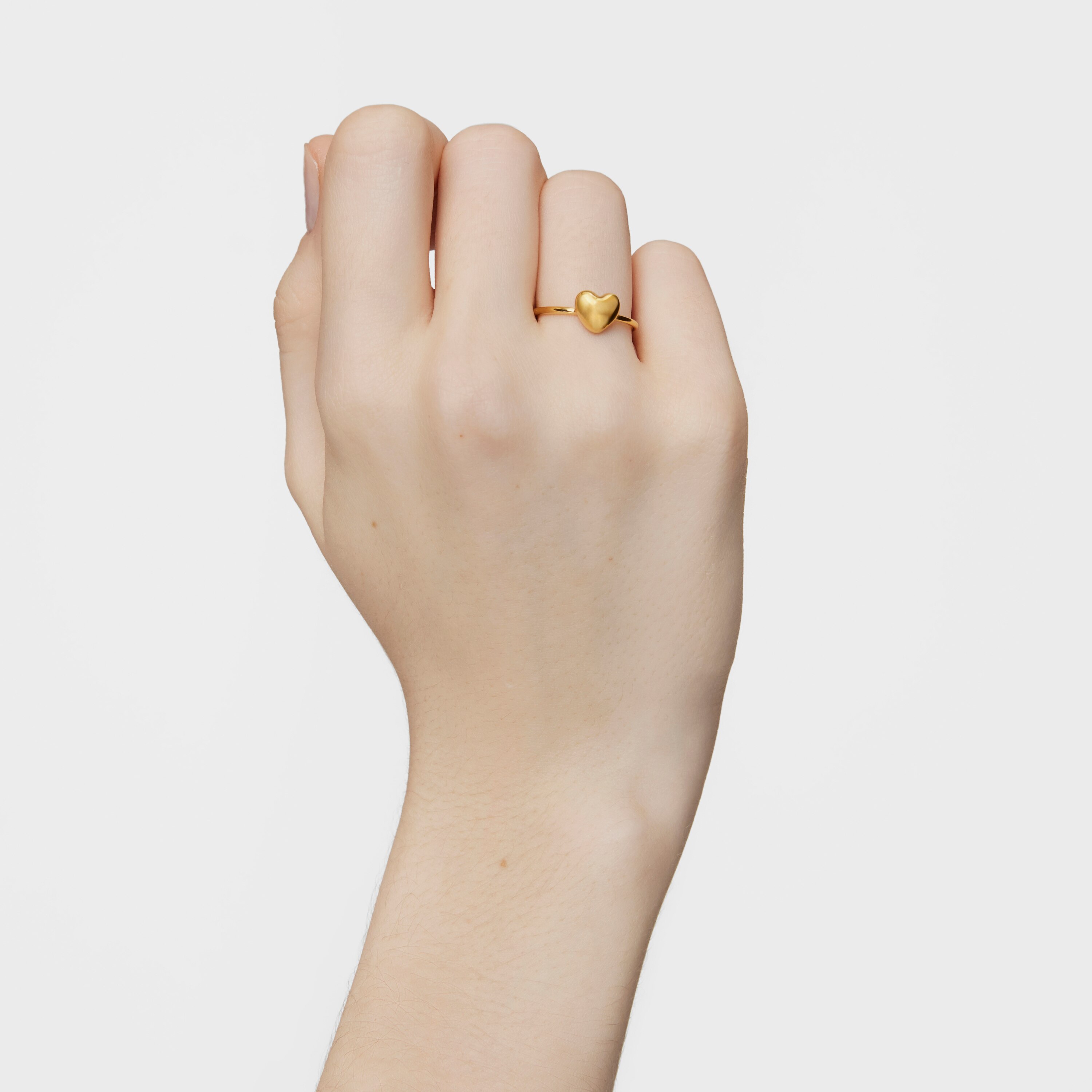 Small 18K solid gold heart Ring My Other Half