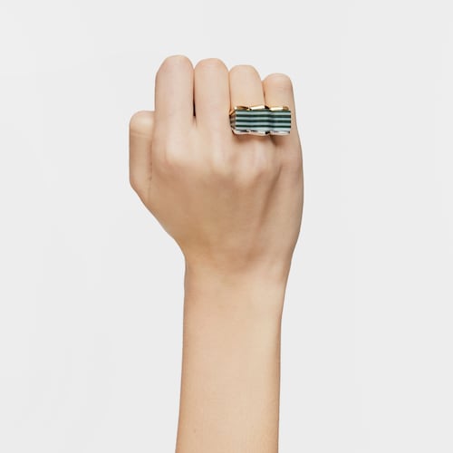 Set large two-tone tulip Rings and yellow acetate My Other Half