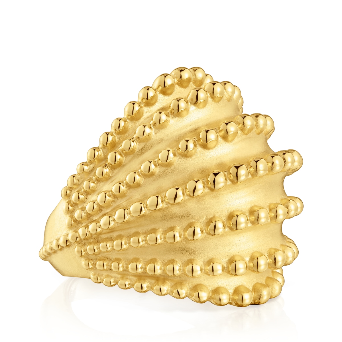 Large Ring with 18kt gold plating over silver TOUS Grain