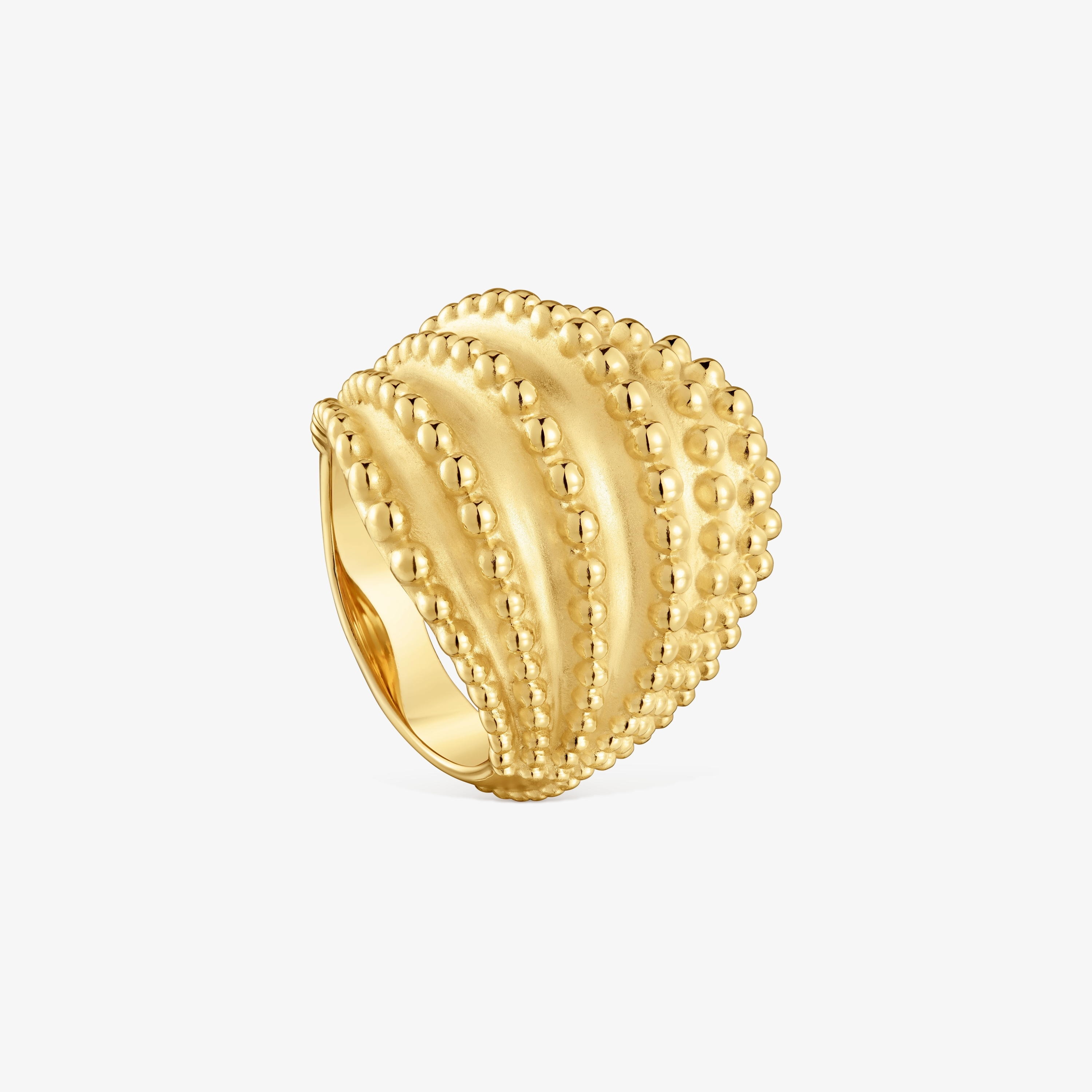Large Ring with 18K gold vermeil TOUS Grain