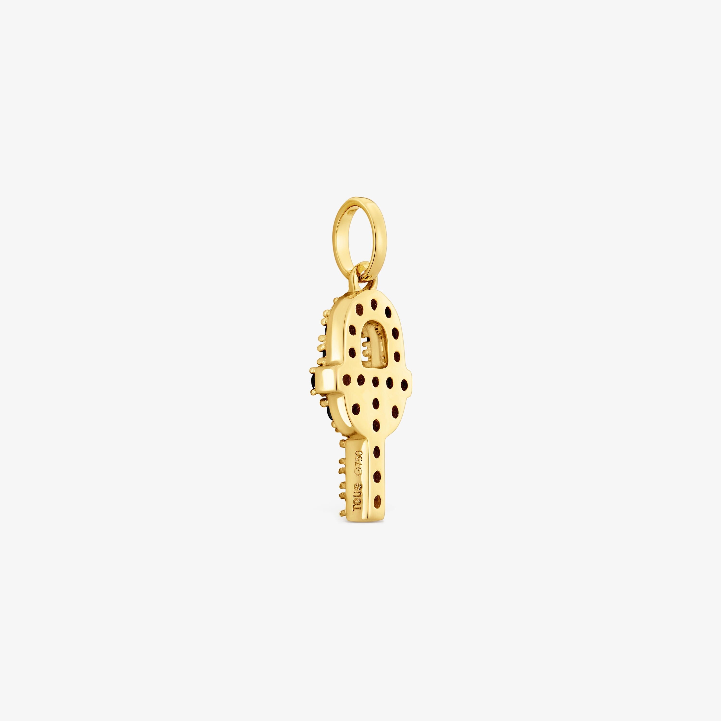 Small 18K solid gold Pendant with spinels TOUS MANIFESTO
