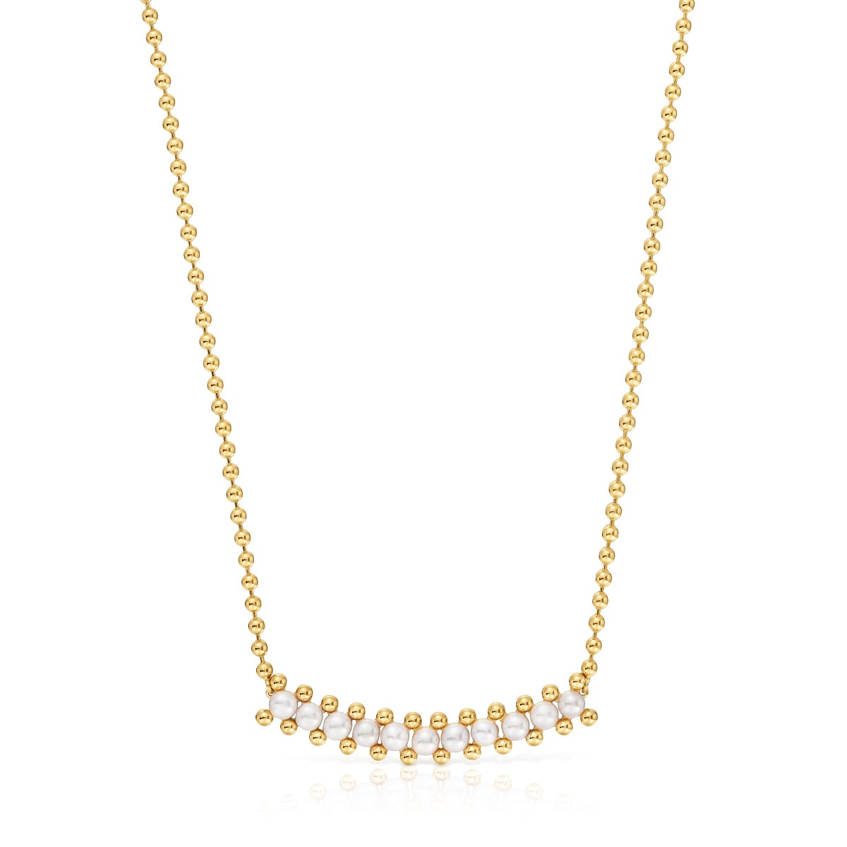 Tous - Gargantilla Con Baño De Oro De 18 Kt Sobre Plata Y Perlas Cultivadas Gloss - Dorado