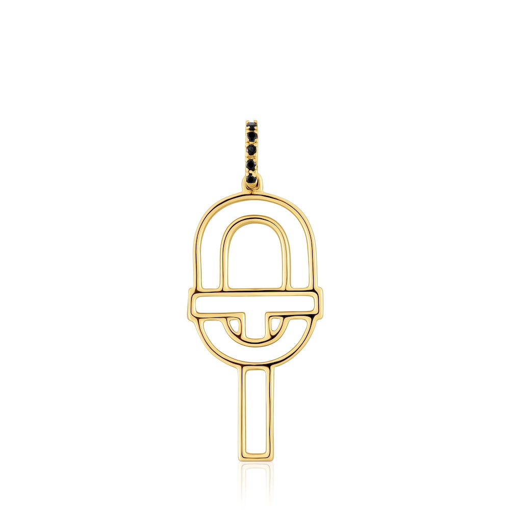Medium gold silhouette Pendant with spinels TOUS MANIFESTO image number 0