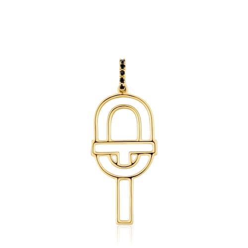 Medium gold silhouette Pendant with spinels TOUS MANIFESTO