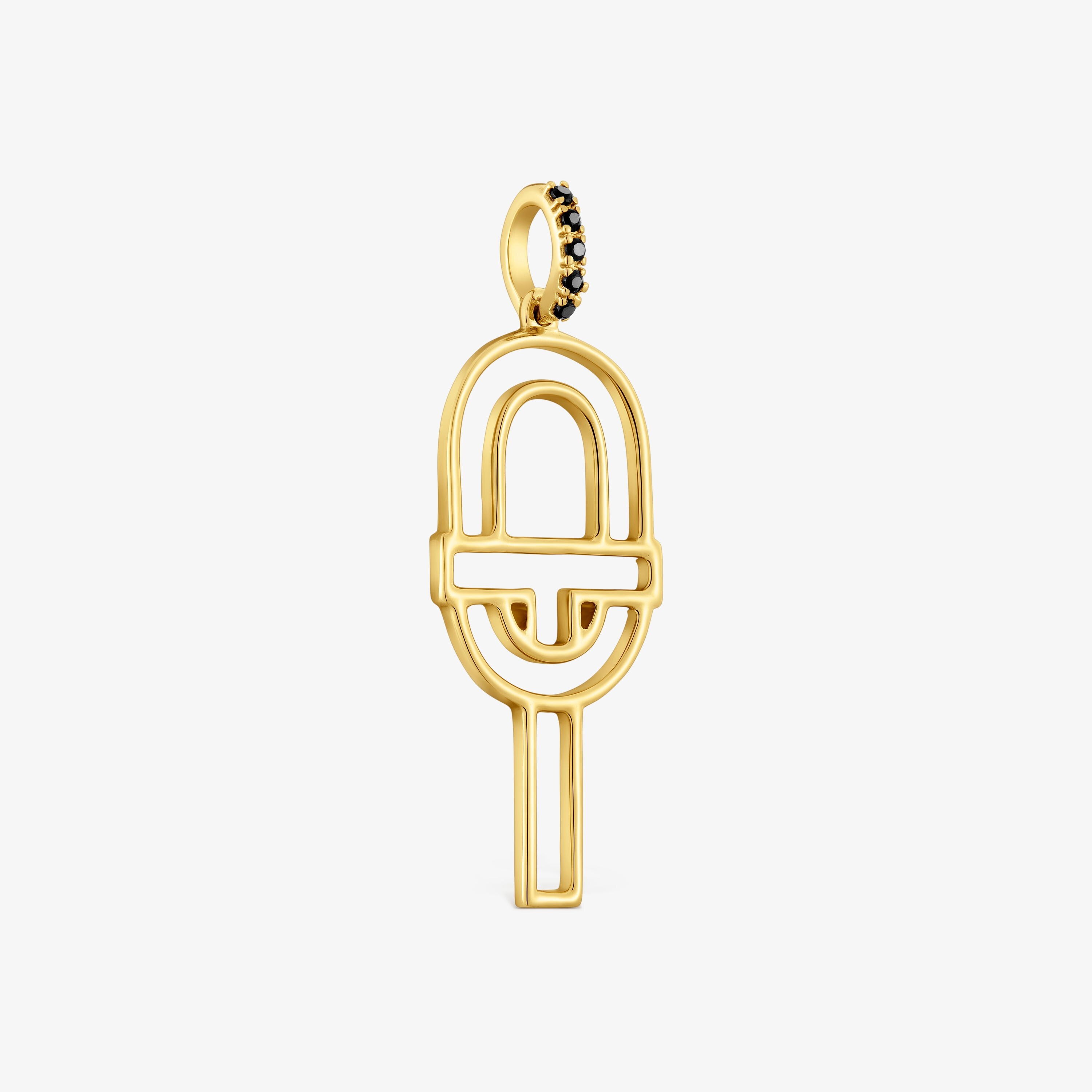 Medium 18K solid gold silhouette Pendant with spinels TOUS MANIFESTO