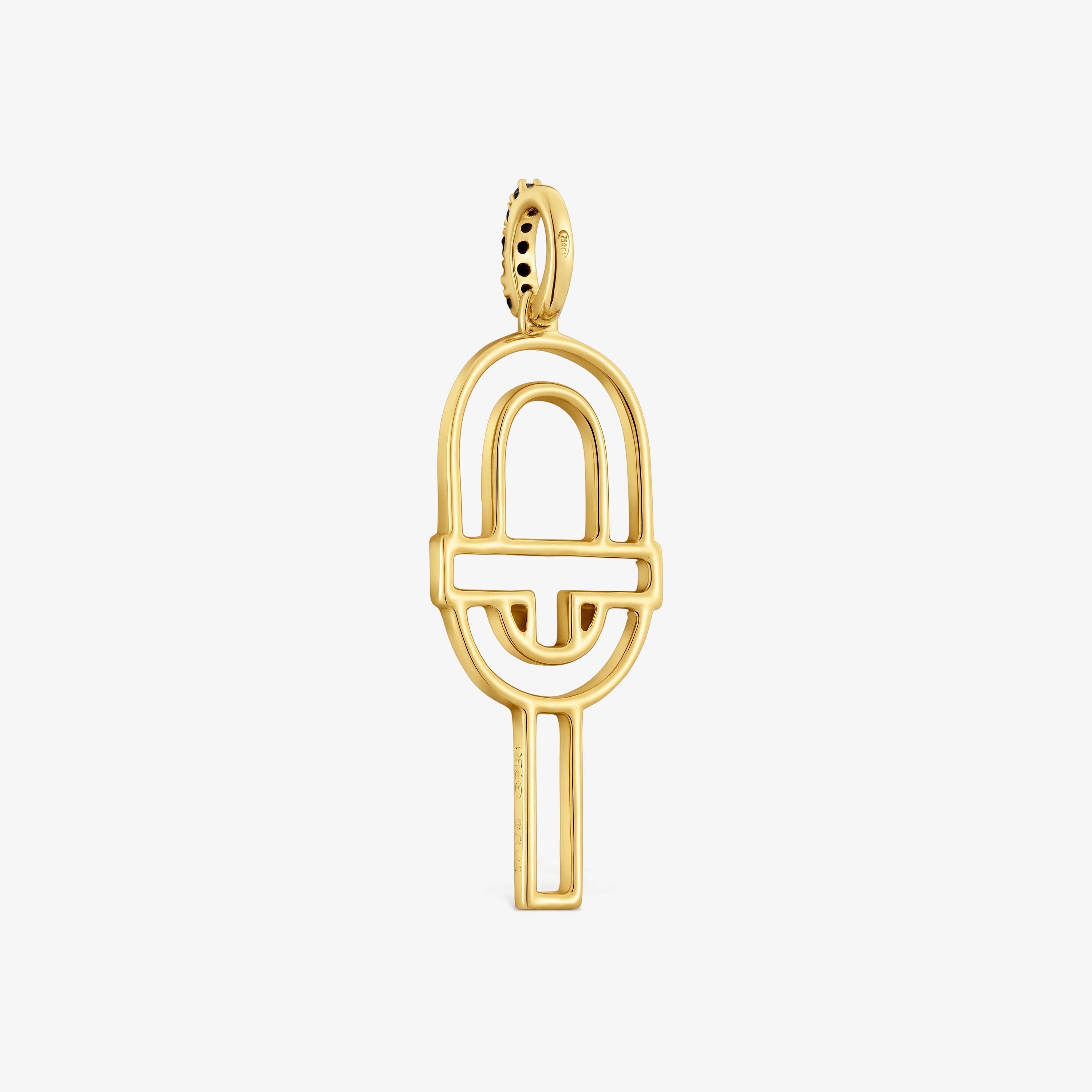 Medium 18K solid gold silhouette Pendant with spinels TOUS MANIFESTO