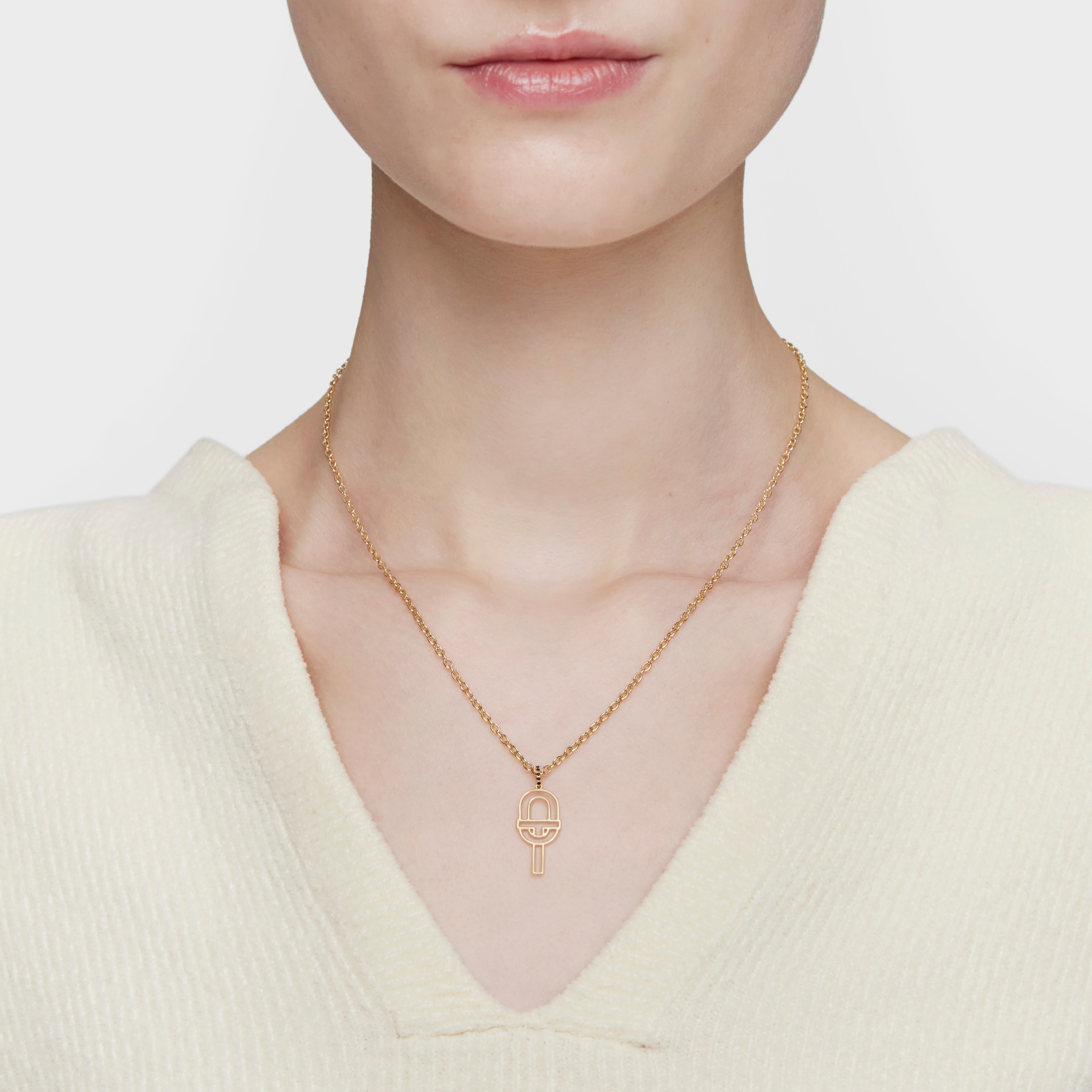 Medium 18K solid gold silhouette Pendant with spinels TOUS MANIFESTO