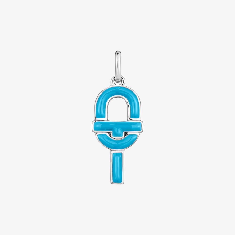 Średni wisiorek TOUS MANIFESTO ze srebra z&nbsp;niebieską emalią