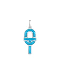 Colgante mediano de plata y esmalte azul TOUS MANIFESTO