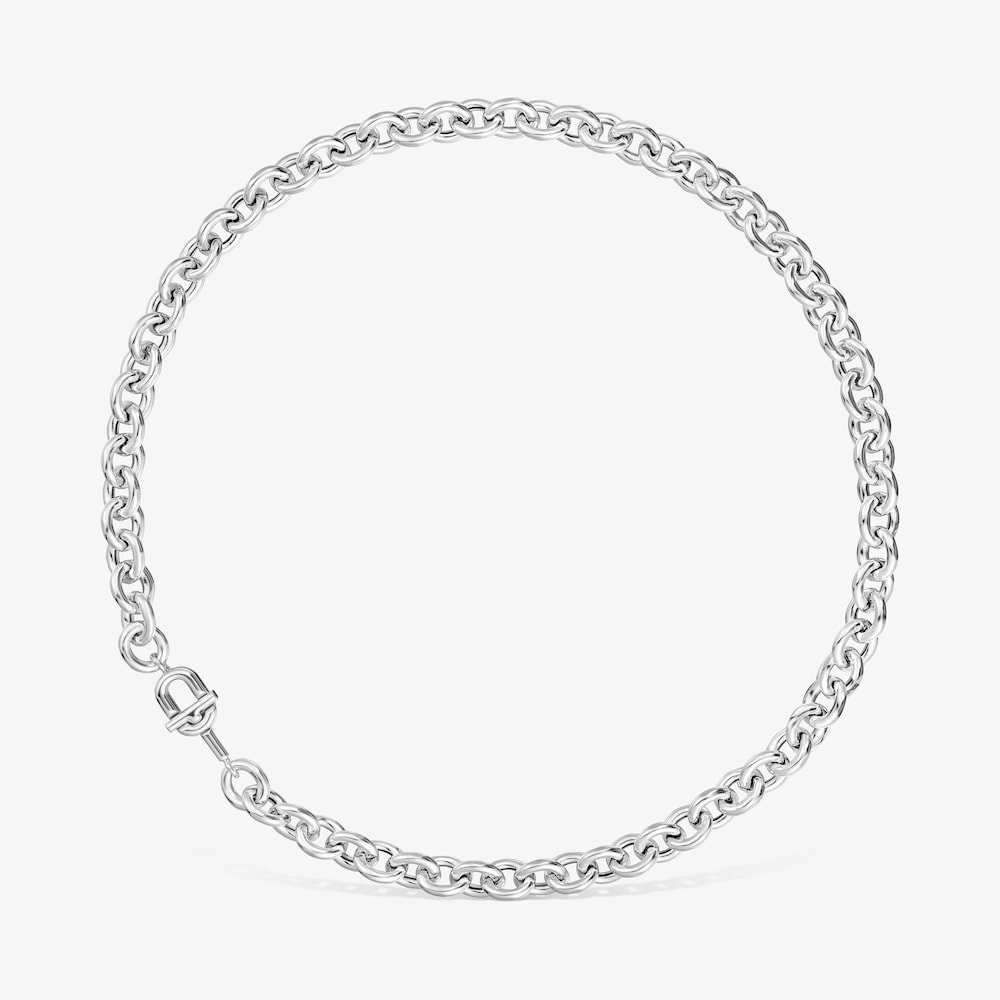 Kr&aacute;tk&yacute; stř&iacute;brn&yacute; N&aacute;hrdeln&iacute;k o&nbsp;d&eacute;lce 45&nbsp;cm TOUS MANIFESTO