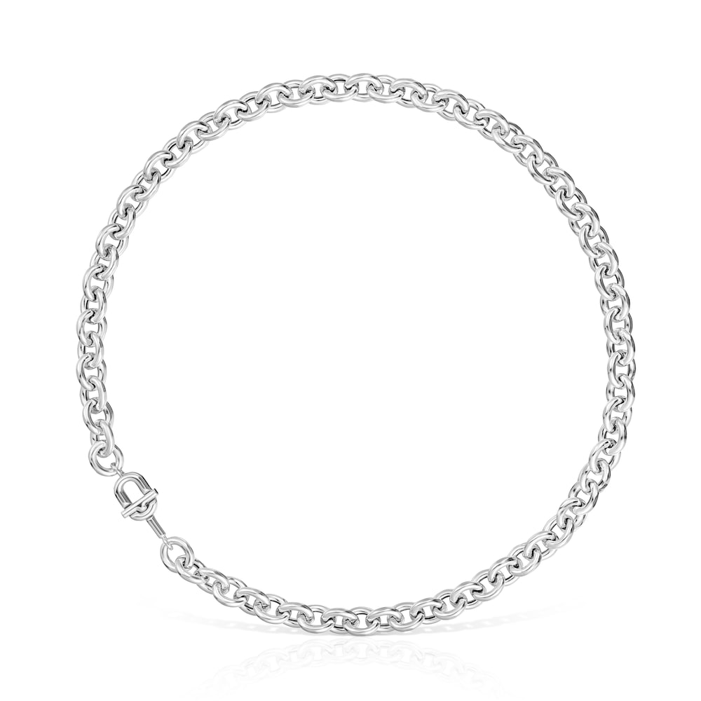 Short 45 cm silver Necklace TOUS MANIFESTO image number 0