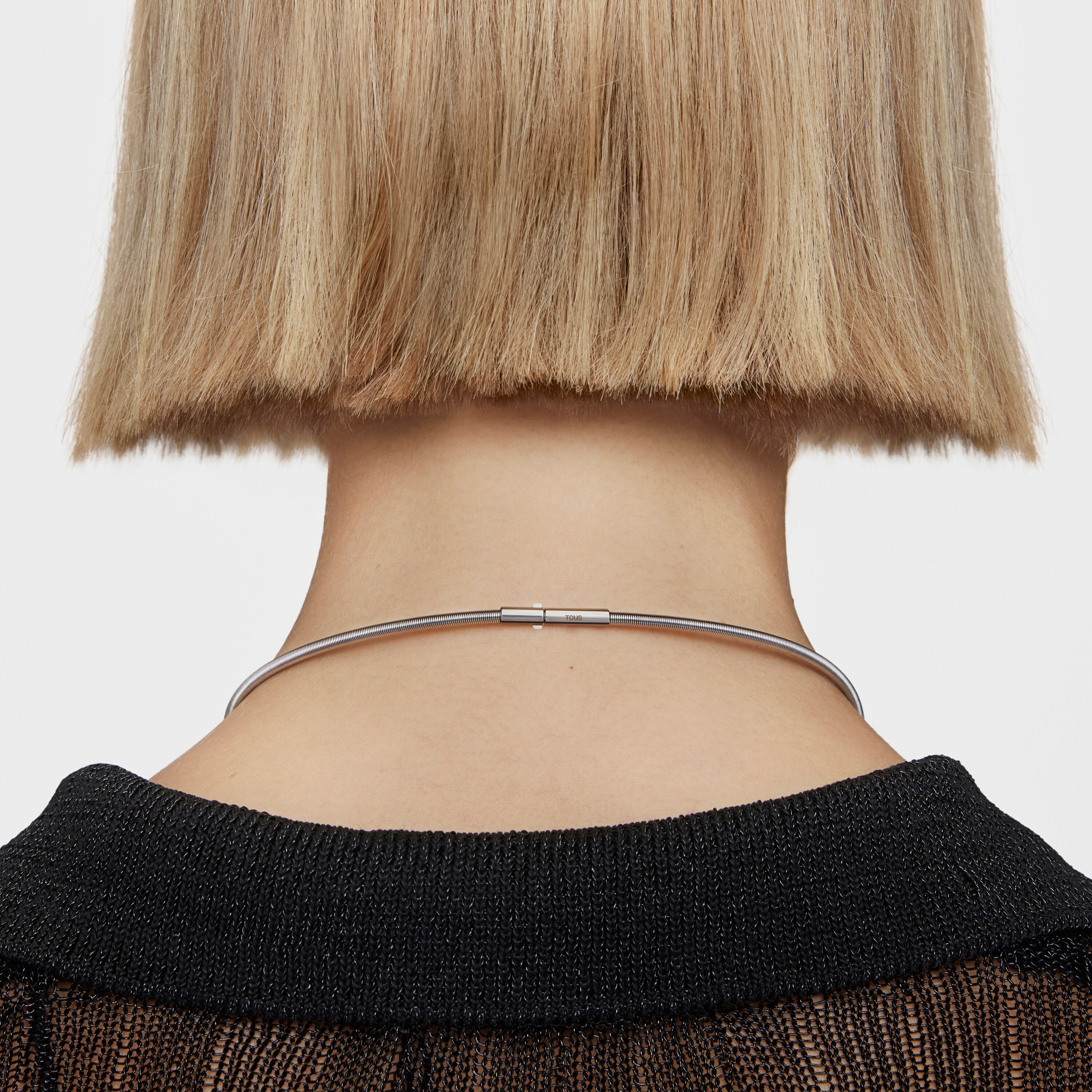 Mesh Tube steel Necklace  mm