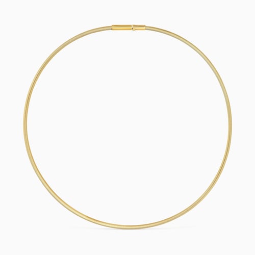 Collar de acero IP dorado 3 mm Mesh Tube