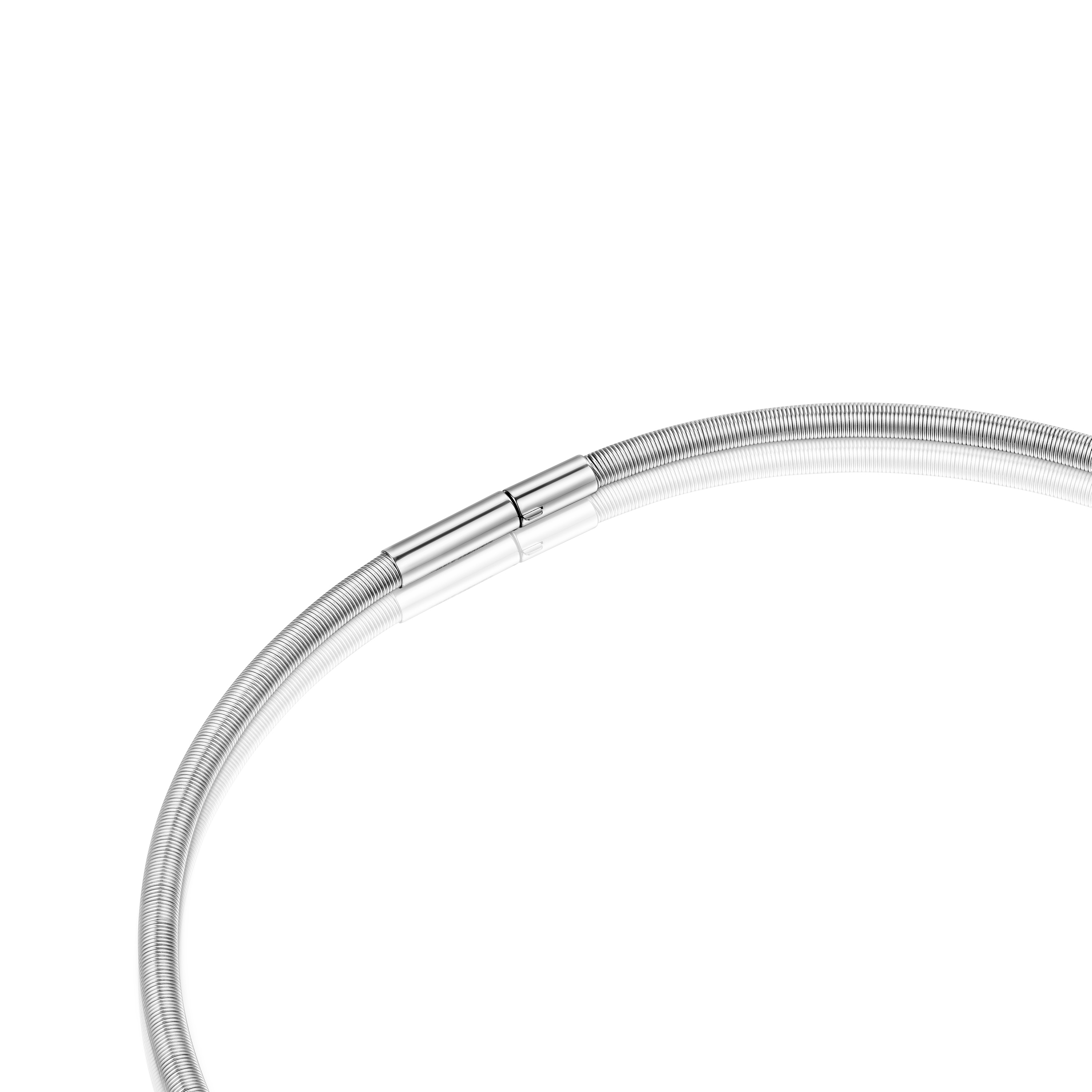 Mesh Tube steel Necklace 4 mm